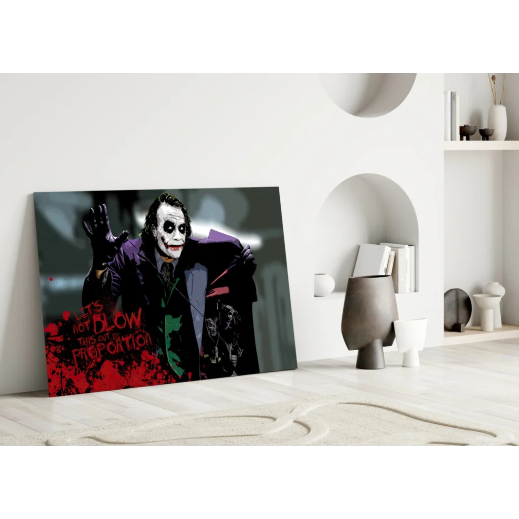 Joker Canvas Wall Art with Graffiti Style Batman Print | Modern Wall Art Decor | vintageantiquesgifts.com