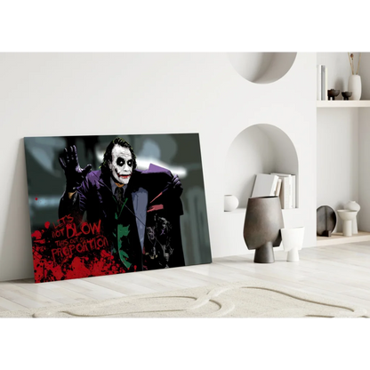 Joker Canvas Wall Art with Graffiti Style Batman Print | Modern Wall Art Decor | vintageantiquesgifts.com
