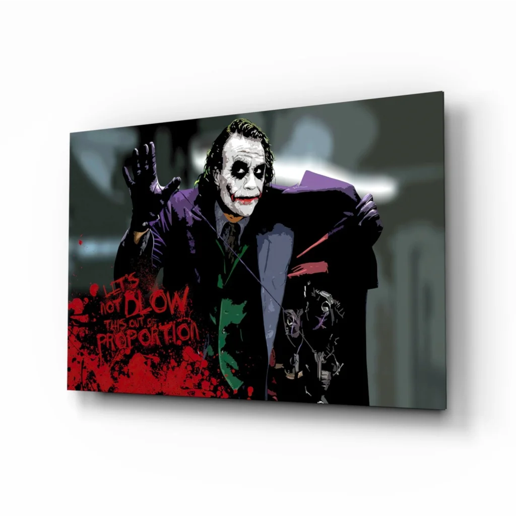 Joker Canvas Wall Art with Graffiti Style Batman Print | Insigneart USA | vintageantiquesgifts.com