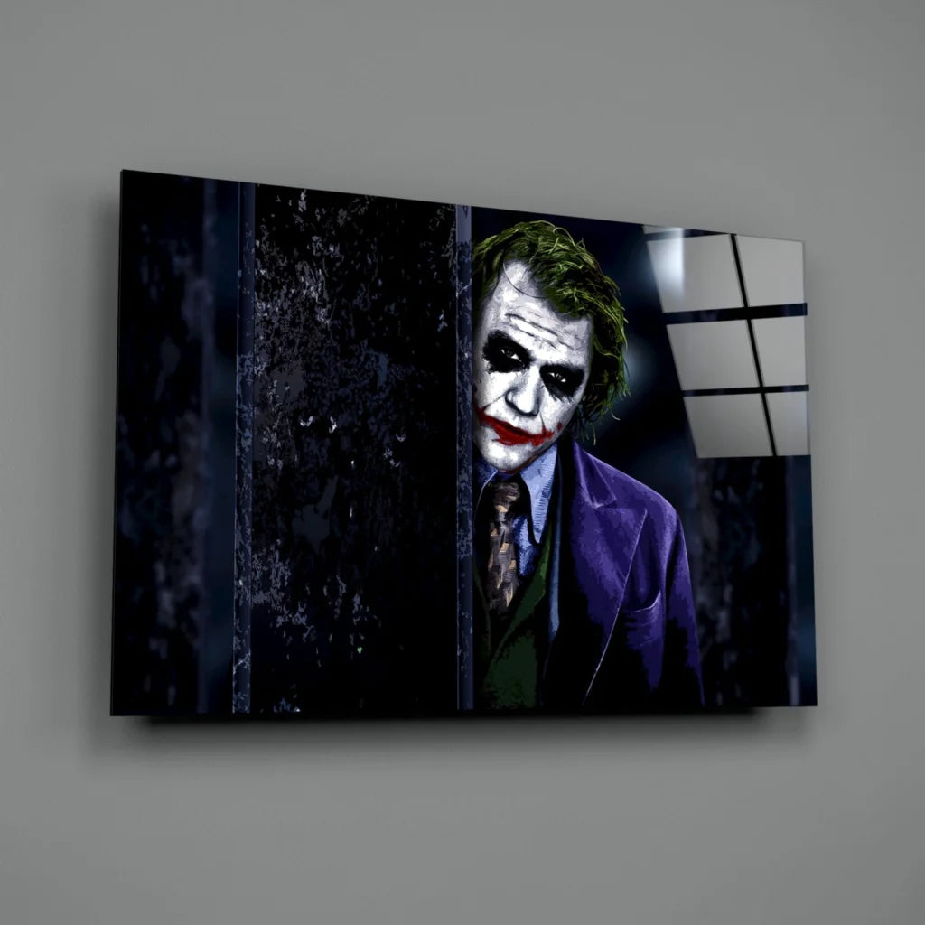 Joker canvas wall art with iconic purple suit and green hair