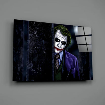 Joker canvas wall art with iconic purple suit and green hair