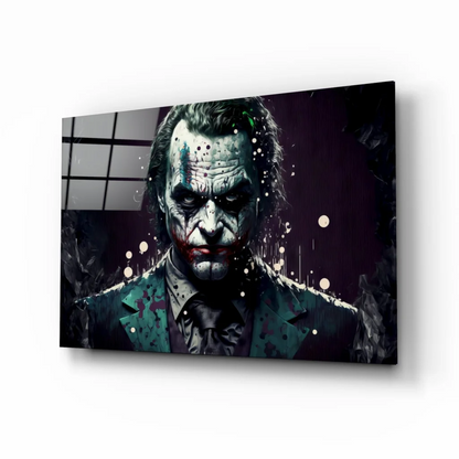 Joker Canvas Wall Art in Dark Teal and Black Tones | Insigneart USA | vintageantiquesgifts.com