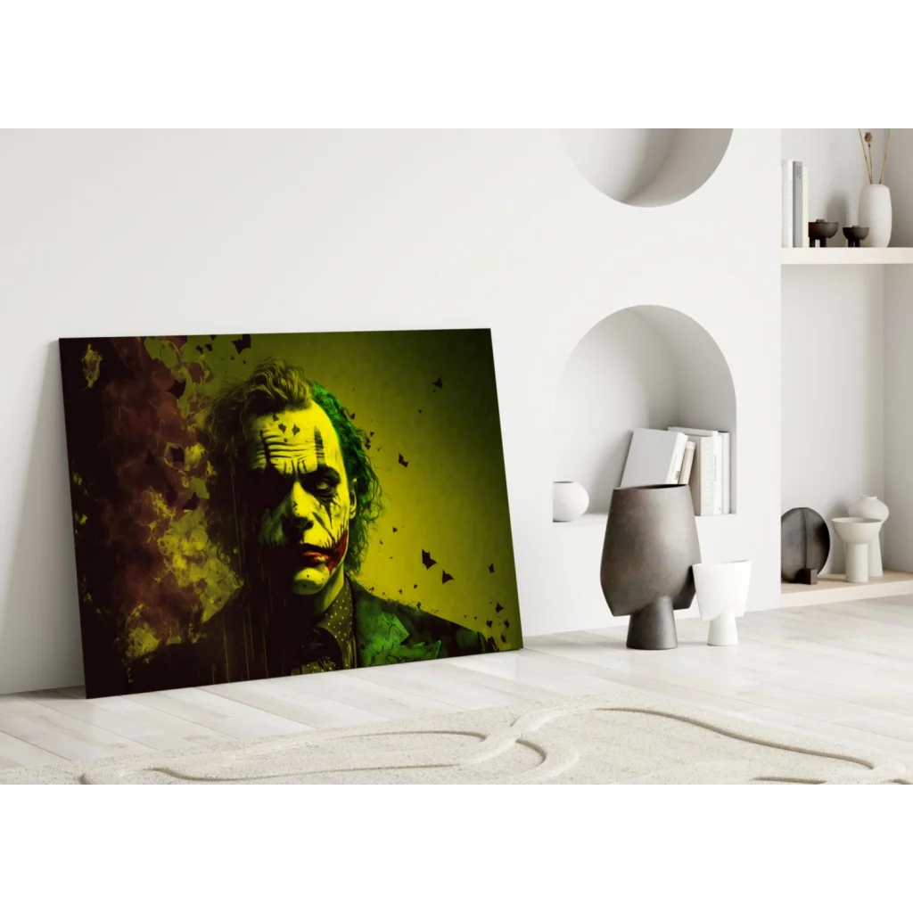 Joker Shattered Glass Wall Art Canvas Print | Modern Wall Art Decor | vintageantiquesgifts.com