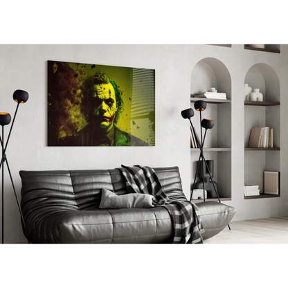 Joker Shattered Glass Wall Art Canvas Print | Contemporary Home Wall Art | vintageantiquesgifts.com