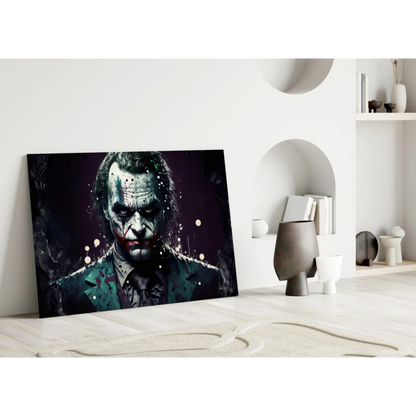 Joker Canvas Wall Art in Dark Teal and Black Tones | Modern Wall Art Decor | vintageantiquesgifts.com