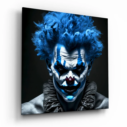 Stunning Tempered Glass Art with Bold Clown Portrait Design | Insigneart USA | vintageantiquesgifts.com