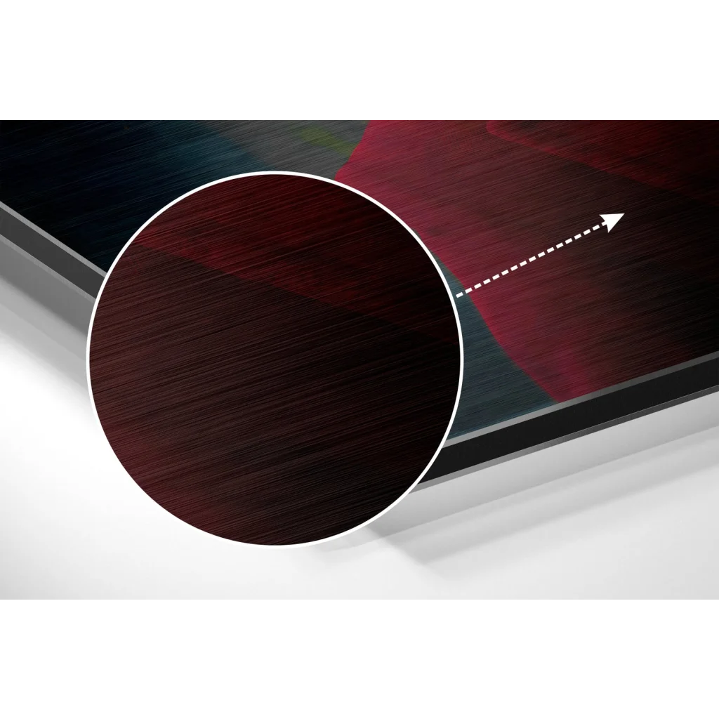 glass wall art Dark reddish-brown wood-grain Joker movie brushed aluminium dibond wall art