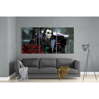 3-panel Joker canvas wall art print for your space