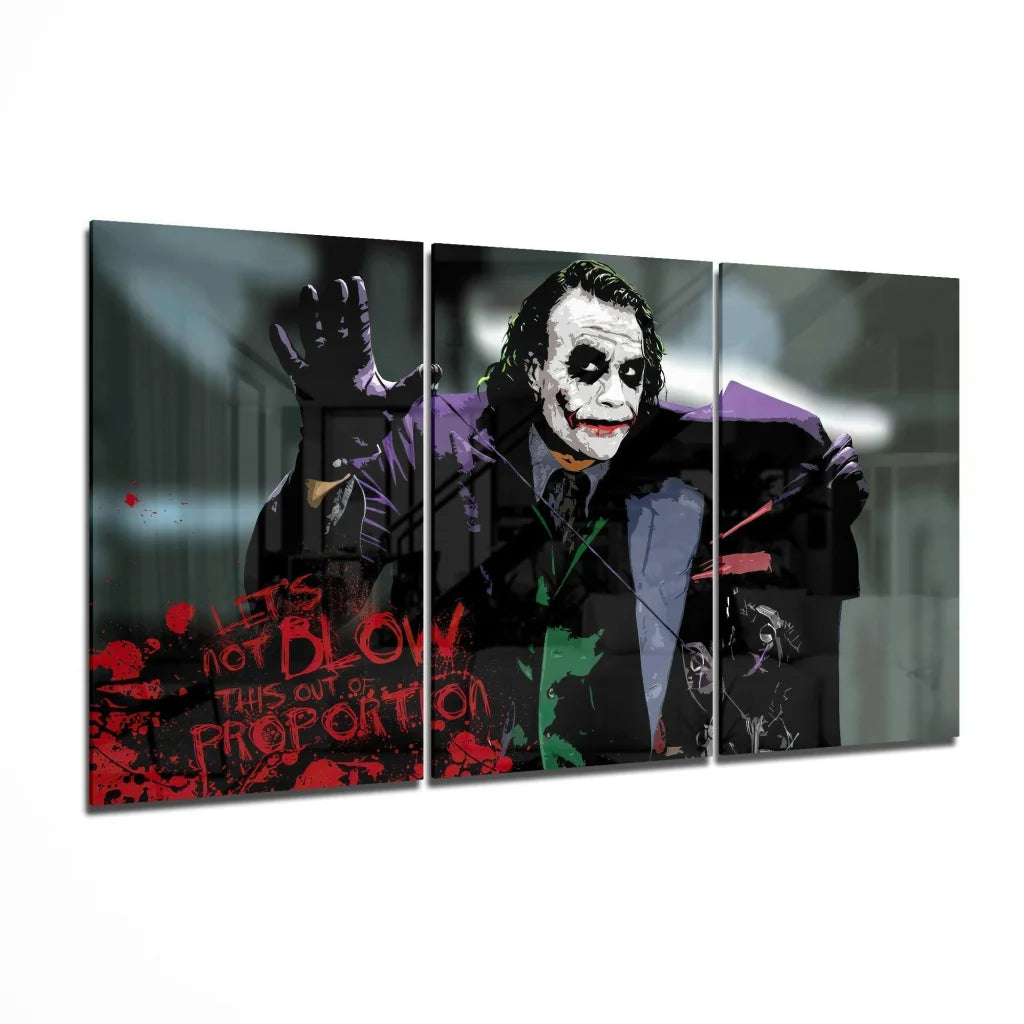Joker triptych canvas wall art print for your space