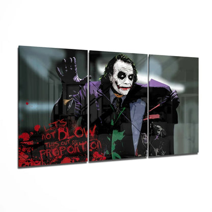 Joker triptych canvas wall art print for your space