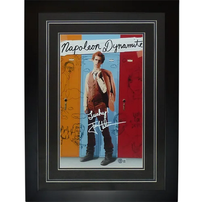 Jon Heder autographed Napoleon Dynamite framed movie poster