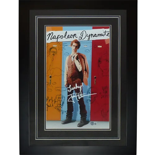 Jon Heder autographed Napoleon Dynamite signed photo framed poster