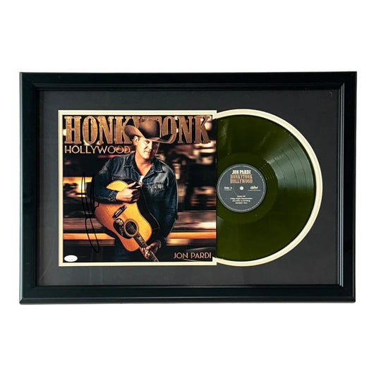 Jon Pardi signed deluxe framed vinyl record of Honkytonk Hollywood with JSA