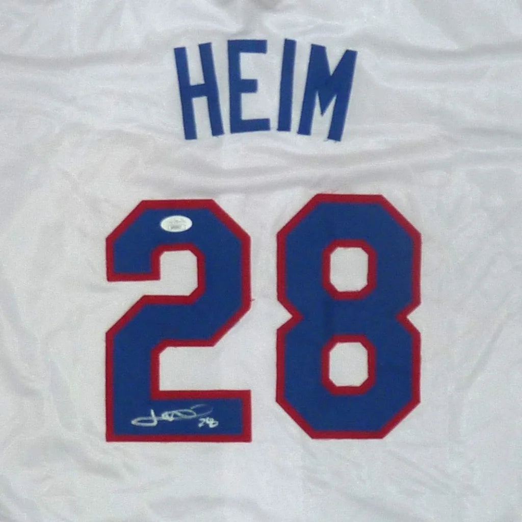 Jonah Heim autographed Texas Rangers custom jersey with JSA COA