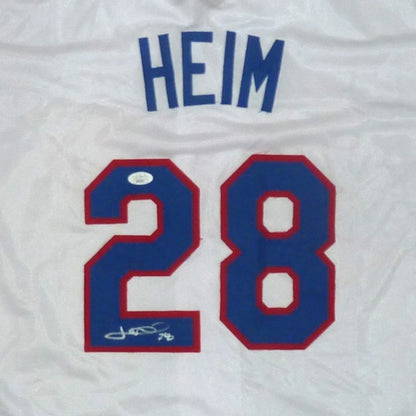 Jonah Heim autographed Texas Rangers custom jersey with JSA COA
