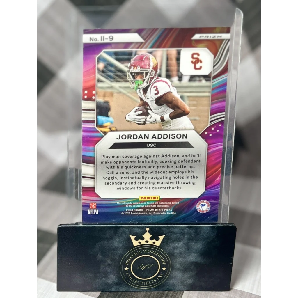 Jordan Addison 2023 Panini Mosaic Instant Impact Card at Prestige Worldwide