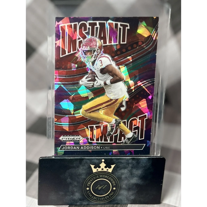 Jordan Addison 2021 Panini Instant Impact card from Prestige Worldwide Collectibles