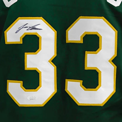 Jose Canseco autographed green custom jersey number 33