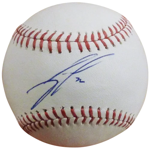 Jose Fernandez autographed MLB baseball with red stitching