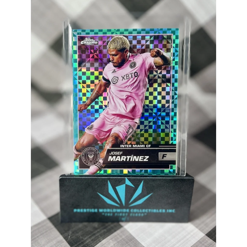 Josef Martinez holographic pink jersey card from Prestige Worldwide collectibles