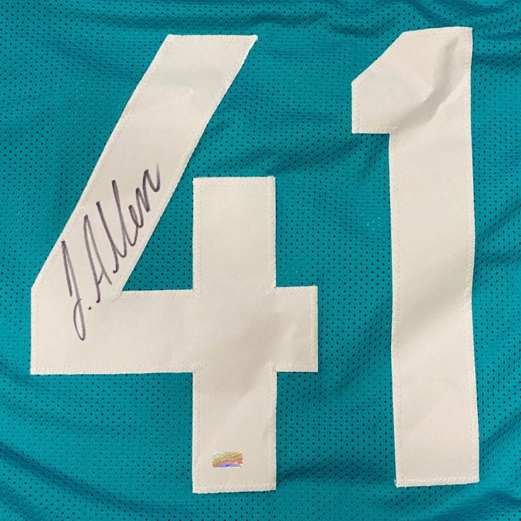 Josh Allen autographed custom jersey number 41 teal