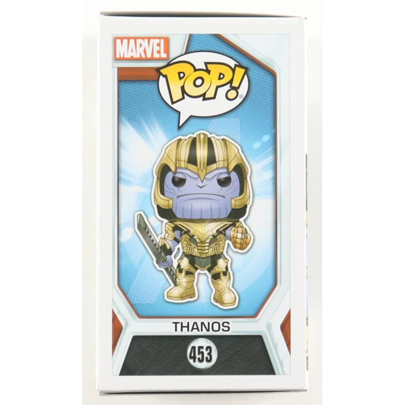 Josh Brolin signed Avengers Thanos 453 vinyl figure in golden armor box