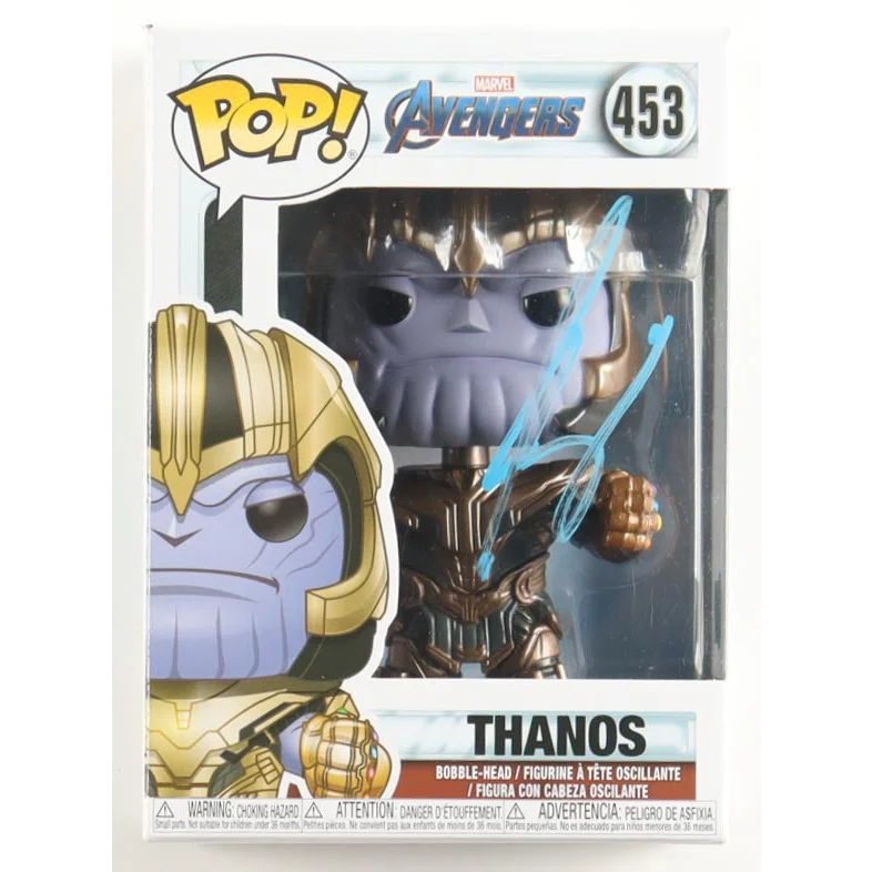 Josh Brolin signed purple gold Thanos Funko Pop vinyl figure in box