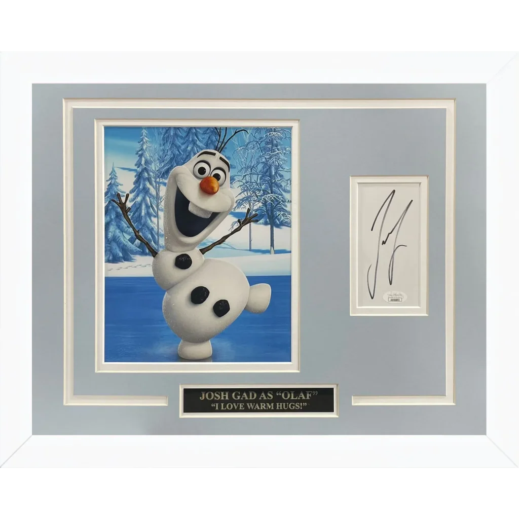 Josh Gad autographed Olaf 8x10 photo in signature series frame
