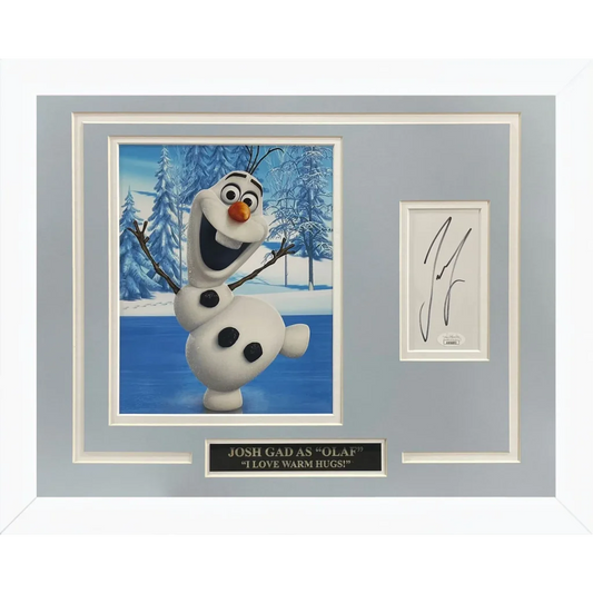 Josh Gad autographed Olaf 8x10 photo in signature series frame