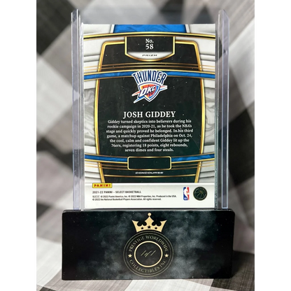 2021-22 Panini Select Josh Giddey rookie jersey patch at Prestige Worldwide Collectibles