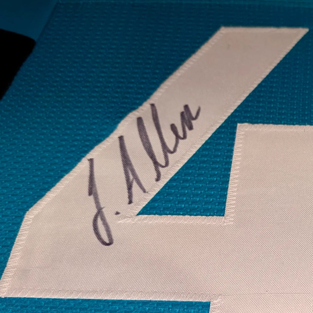 Josh Hines-Allen autographed Jacksonville Jaguars framed jersey patch