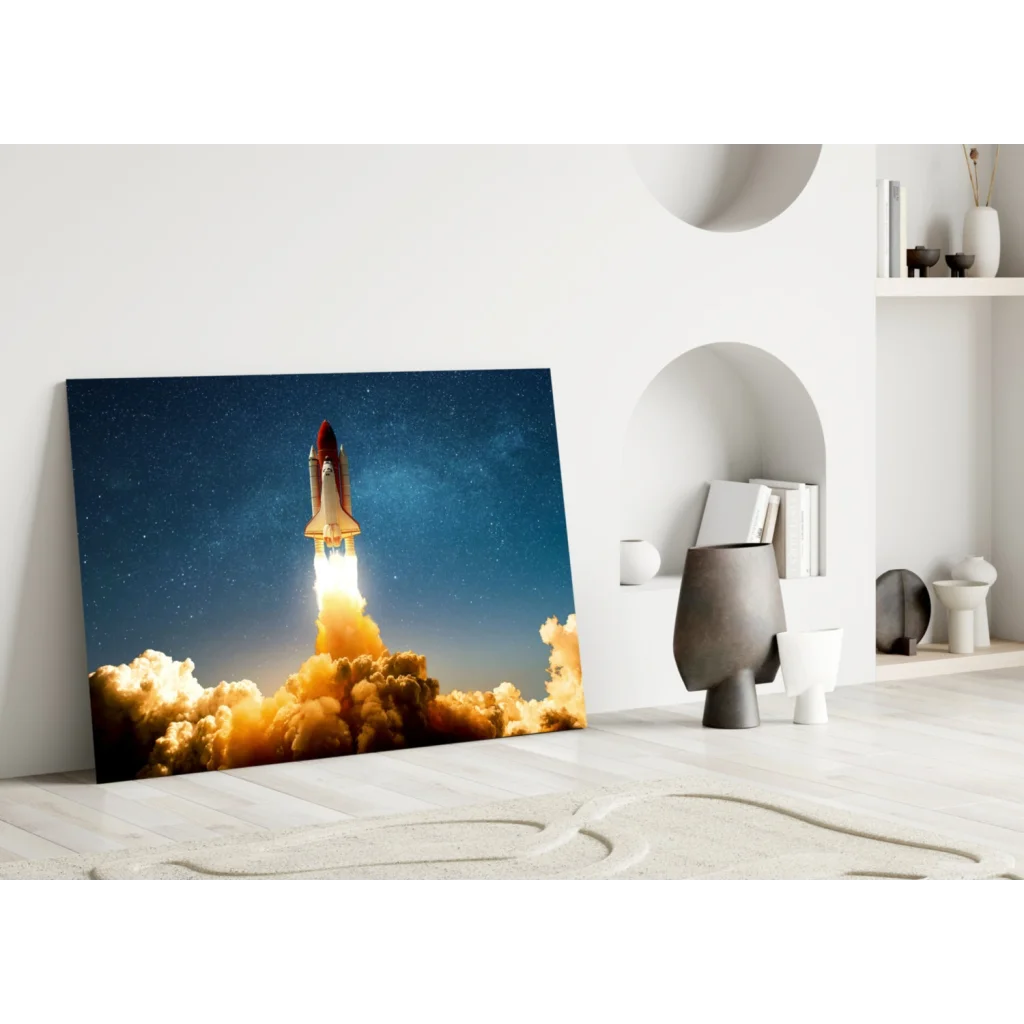 Space Shuttle Launch Canvas Wall Art Print | Modern Wall Art Decor | vintageantiquesgifts.com
