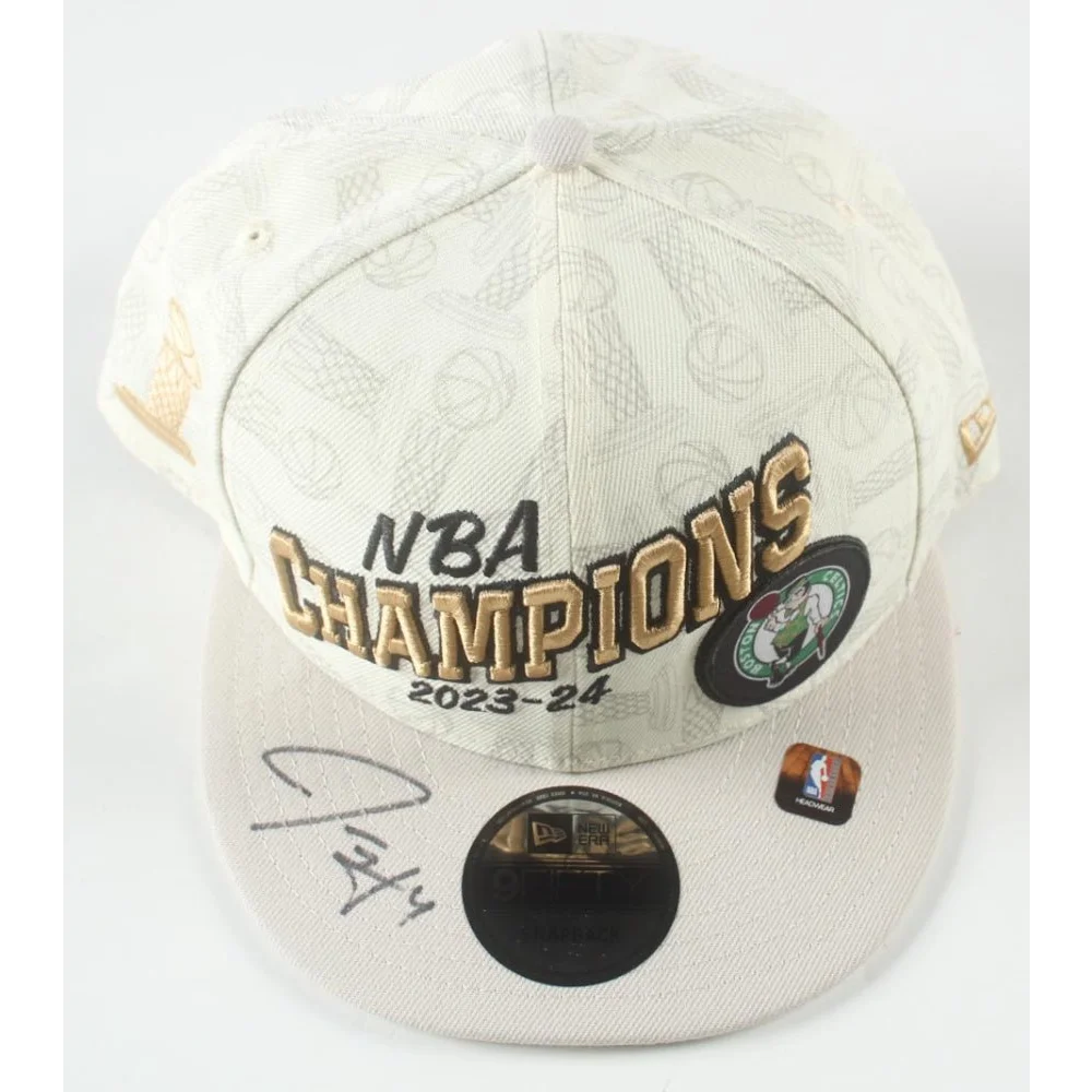 Autographed NBA Champions 2023-24 Boston Celtics adjustable hat with Jrue Holiday signature