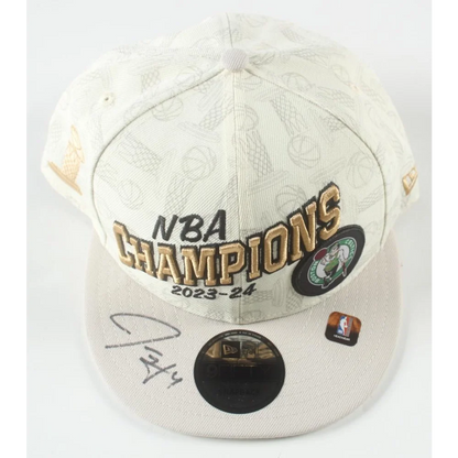 Autographed NBA Champions 2023-24 Boston Celtics adjustable hat with Jrue Holiday signature
