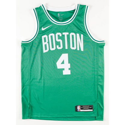 Green Boston Celtics jersey with number 4 signed by Jrue Holiday for true fans