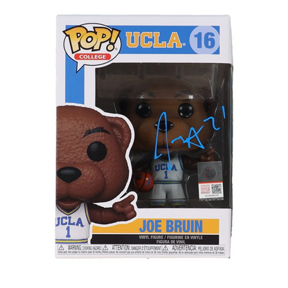Autographed Funko Pop vinyl figure of Jrue Holiday as Joe Bruin in display box