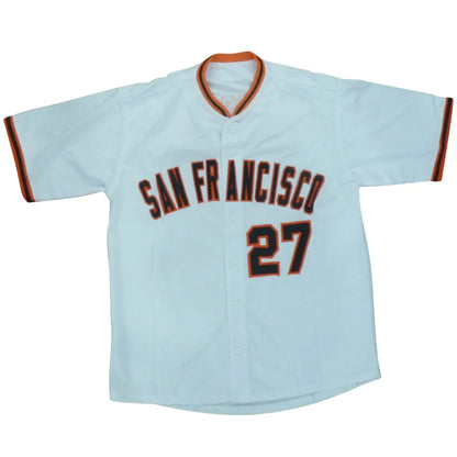 Juan Marichal autographed San Francisco custom jersey, light blue #27