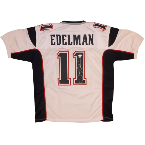 Julian Edelman autographed New England Patriots white jersey number 11