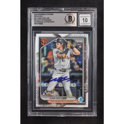 Jung Hoo Lee autograph graded BGS 10 2024 Bowman Chrome RC slabbed