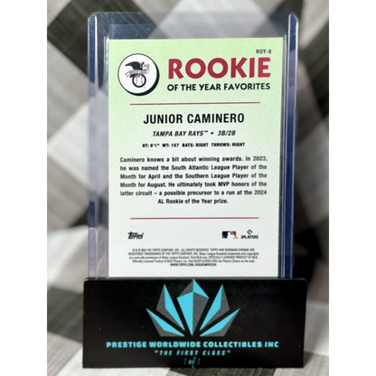 Junior Caminero holographic card from Prestige Worldwide Collectibles