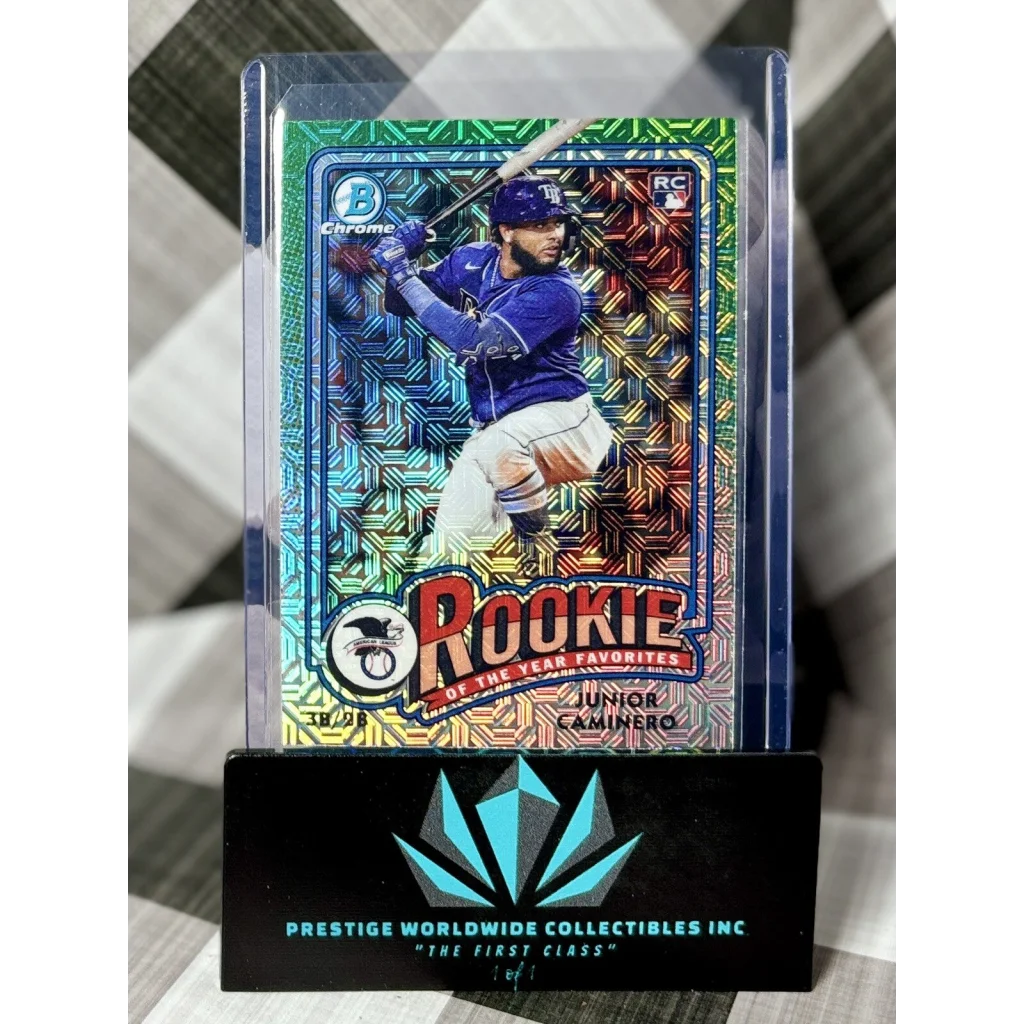 Junior Caminero holographic card from Prestige Worldwide Collectibles