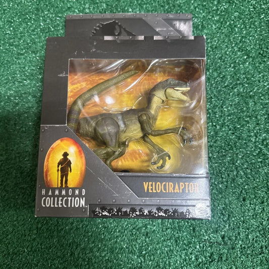 Jurassic Park Velociraptor Hammond Collection green gray figure in packaging