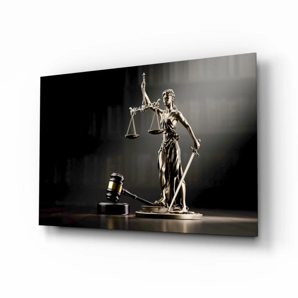 Lady Justice Scales Gavel Canvas Wall Art | Insigneart USA | vintageantiquesgifts.com