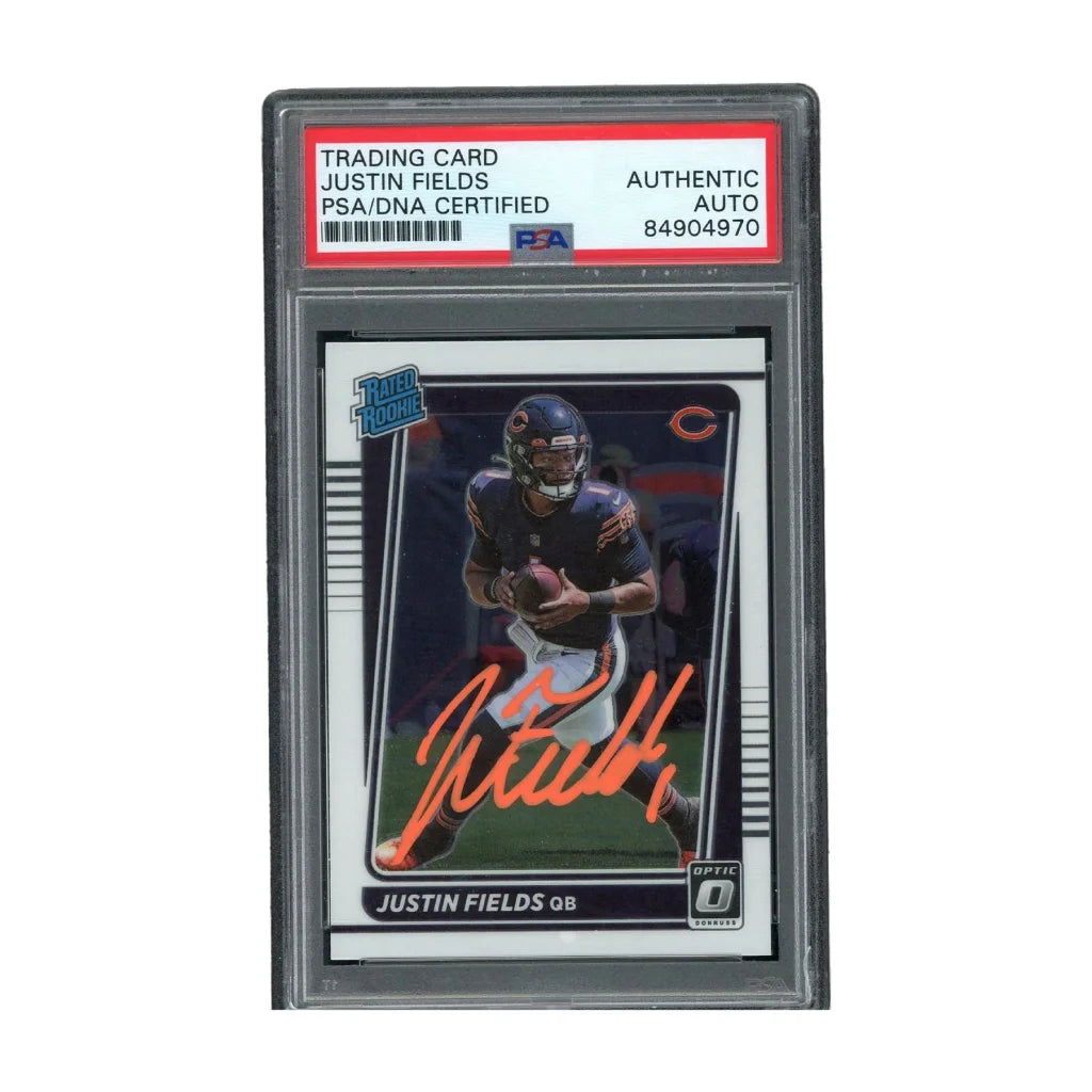 Justin Fields PSA Authentic Auto Rookie Card Orange Ink | Creative Sports | vintageantiquesgifts.com