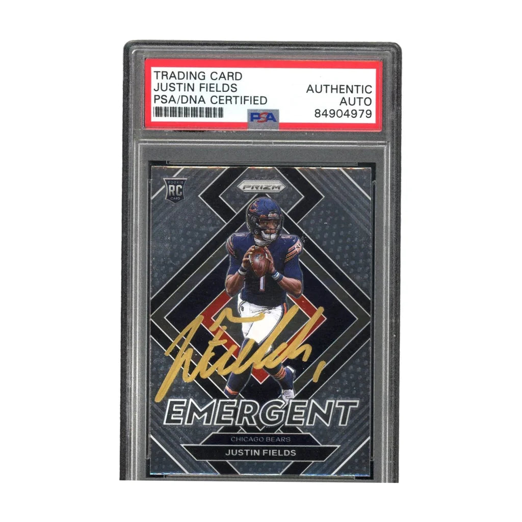 Justin Fields PSA Authentic Auto signed 2021 Panini card