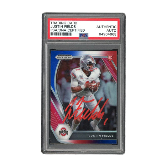 Justin Fields PSA Authentic Auto Signed 2021 Panini Card | Creative Sports | vintageantiquesgifts.com