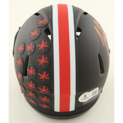Justin Fields signed Ohio State Buckeyes eclipse speed mini helmet