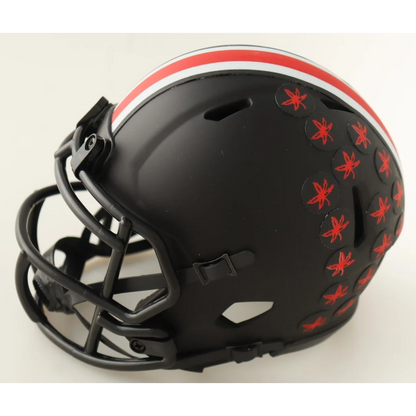 Justin Fields signed Ohio State Buckeyes eclipse speed mini helmet