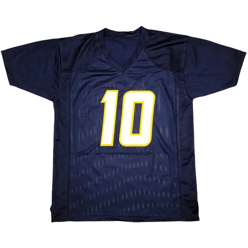 Justin Herbert autographed Los Angeles jersey number 10 in navy blue
