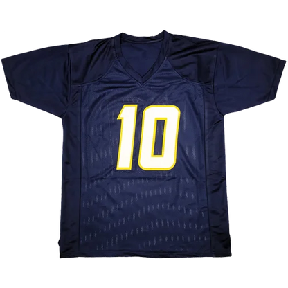Justin Herbert autographed Los Angeles jersey number 10 in navy blue